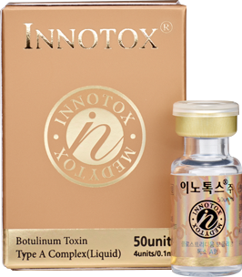 INNOTOX liquid botulinum toxin vial and its product box
