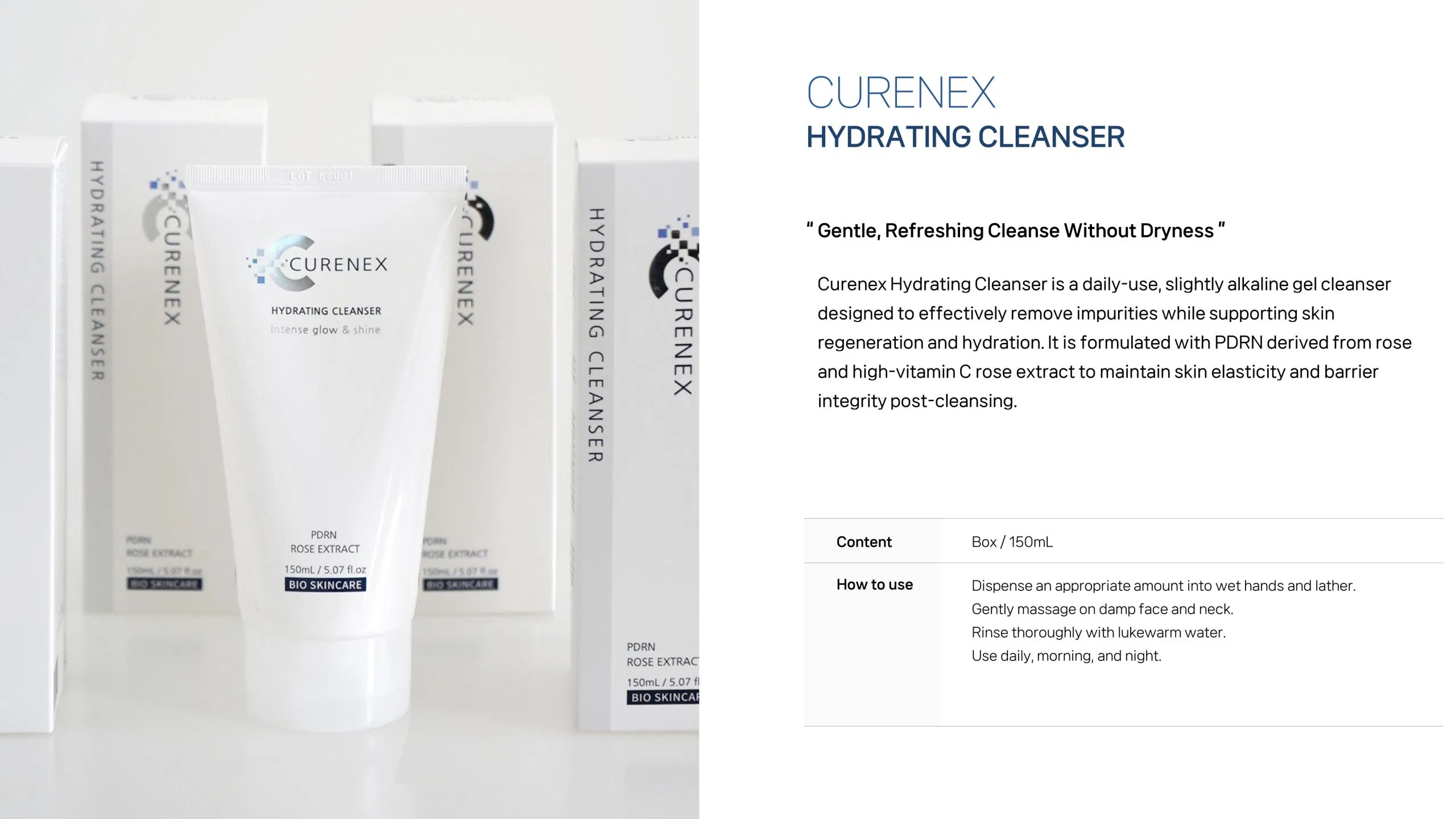 Curenex Hydrating Cleanser · product information