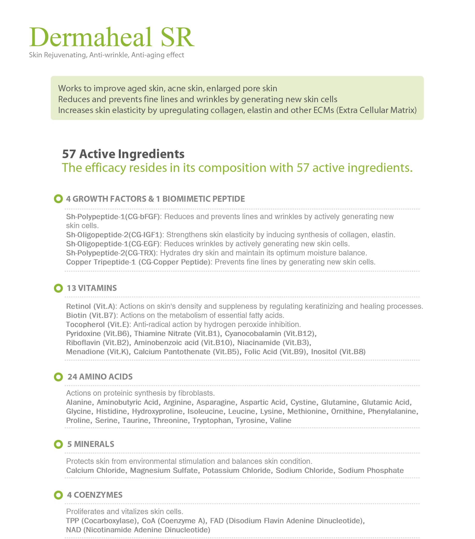 Dermaheal SR · product information
