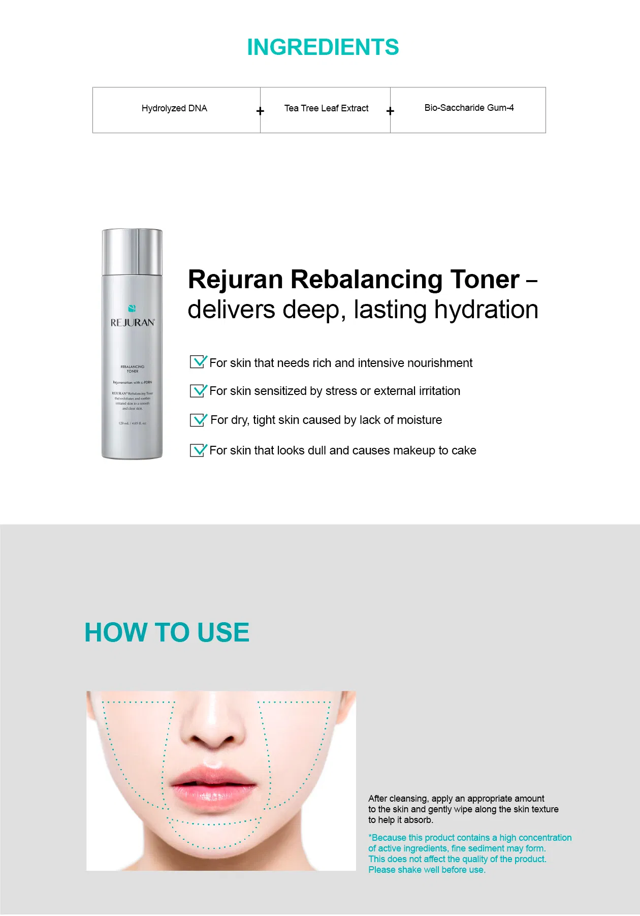 Rejuran Rebalancing Toner · product information