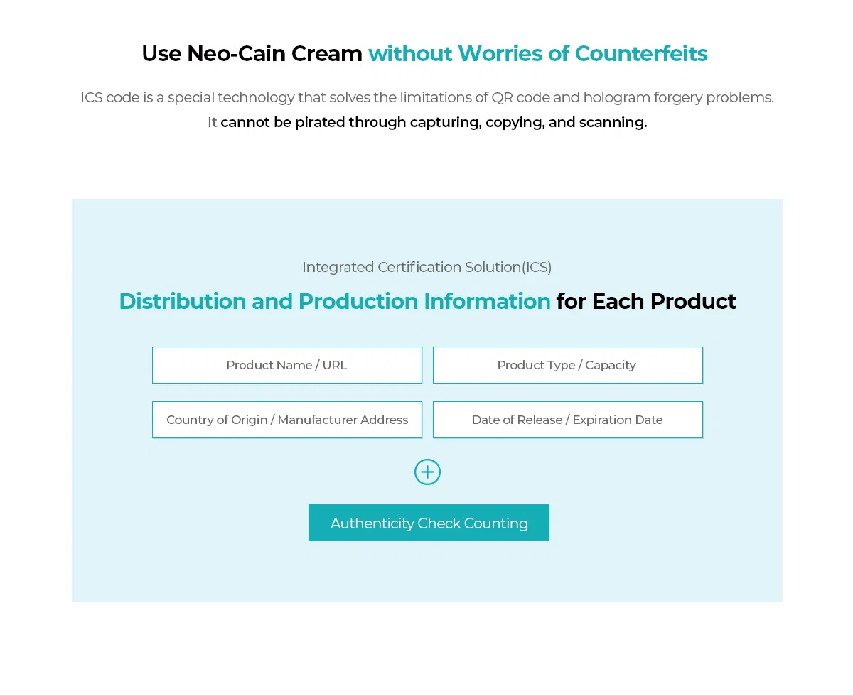 NEO-CAIN Cream 10.56% (500g) · product information