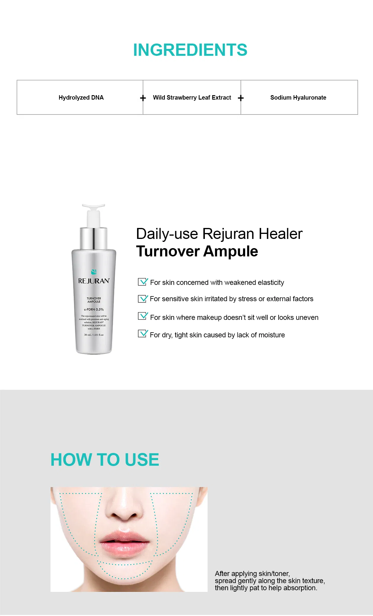Rejuran Turnover Ampoule · product information