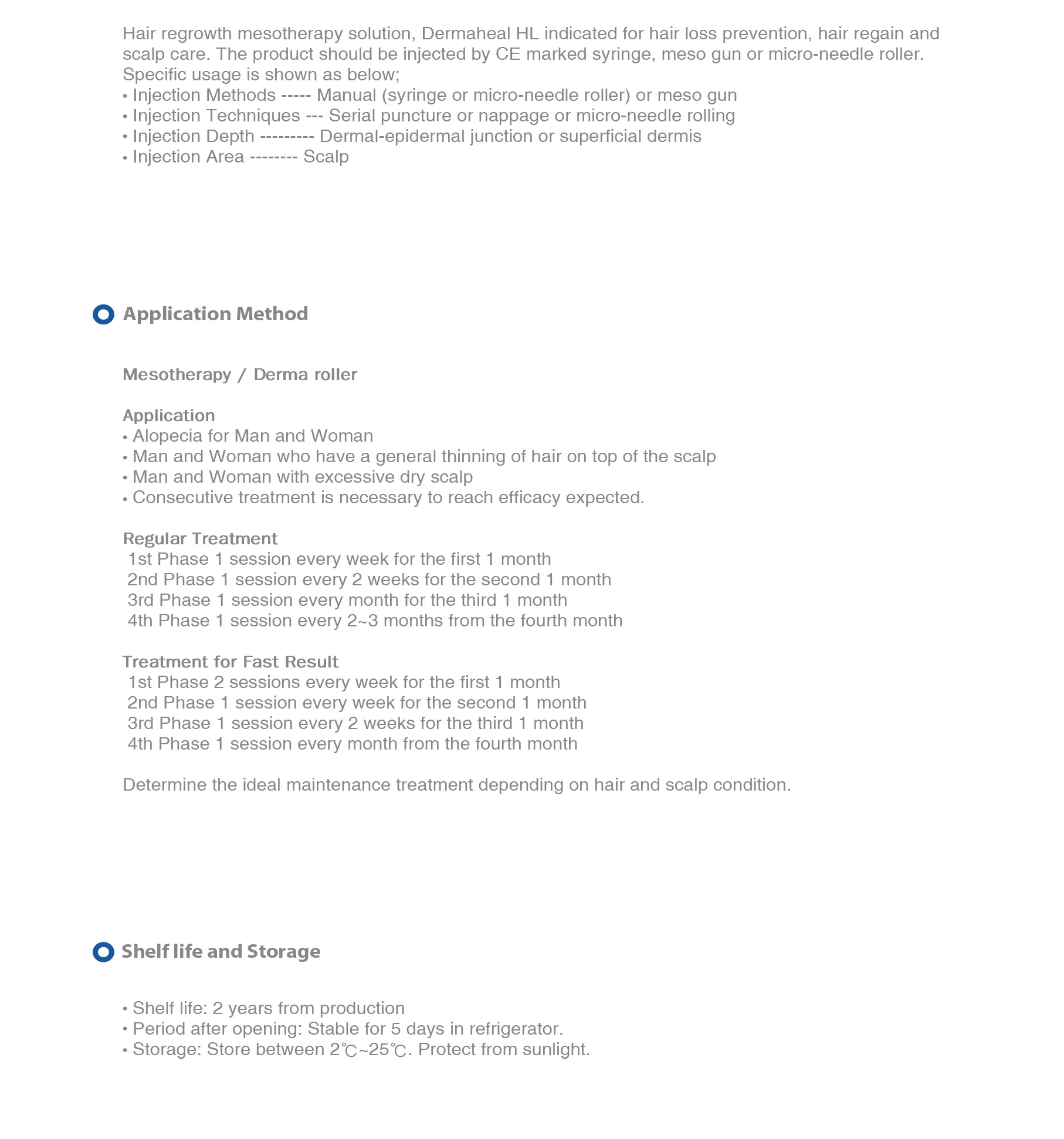 Dermaheal HL · product information