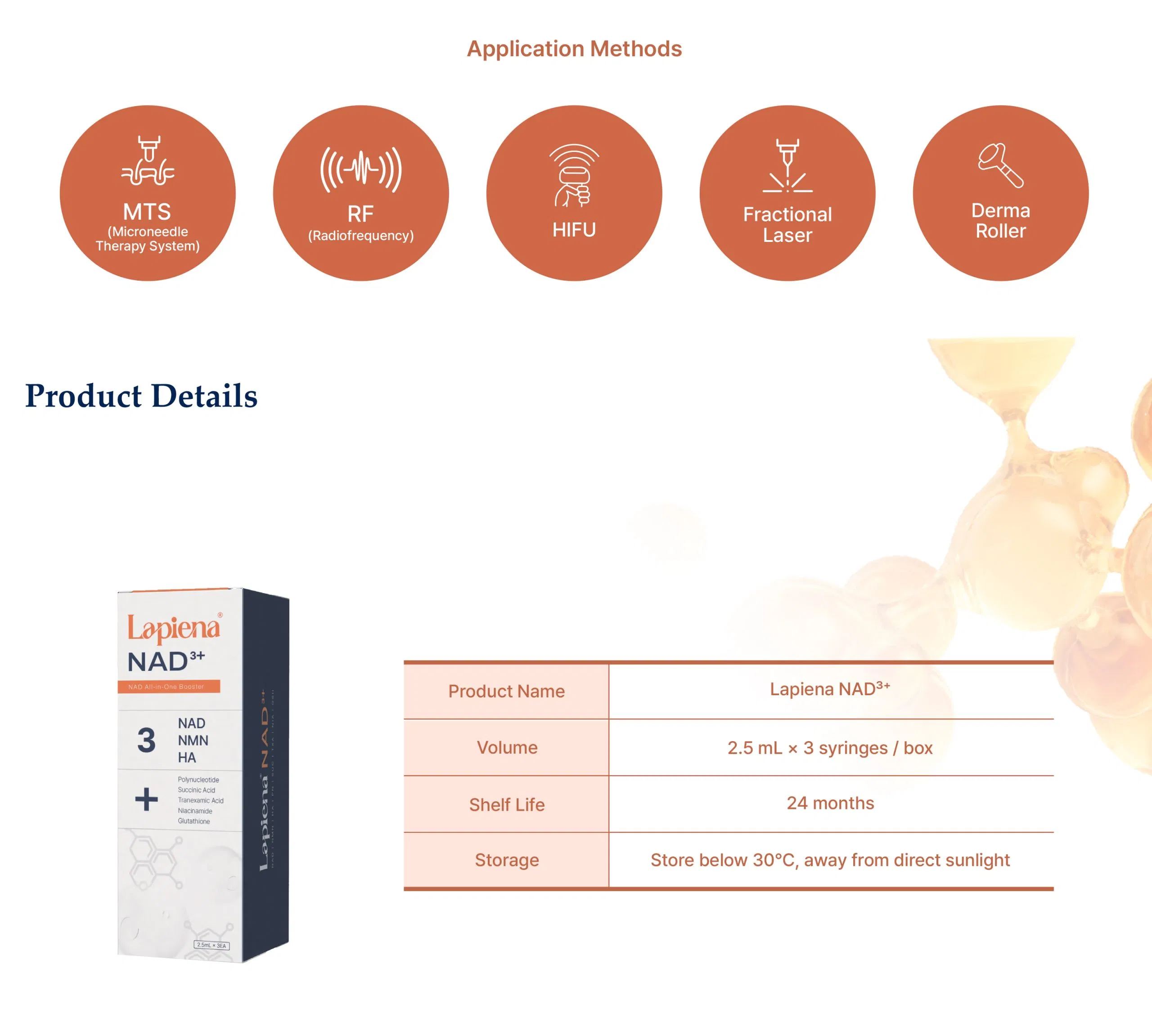 Lapiena NAD3+ · product information