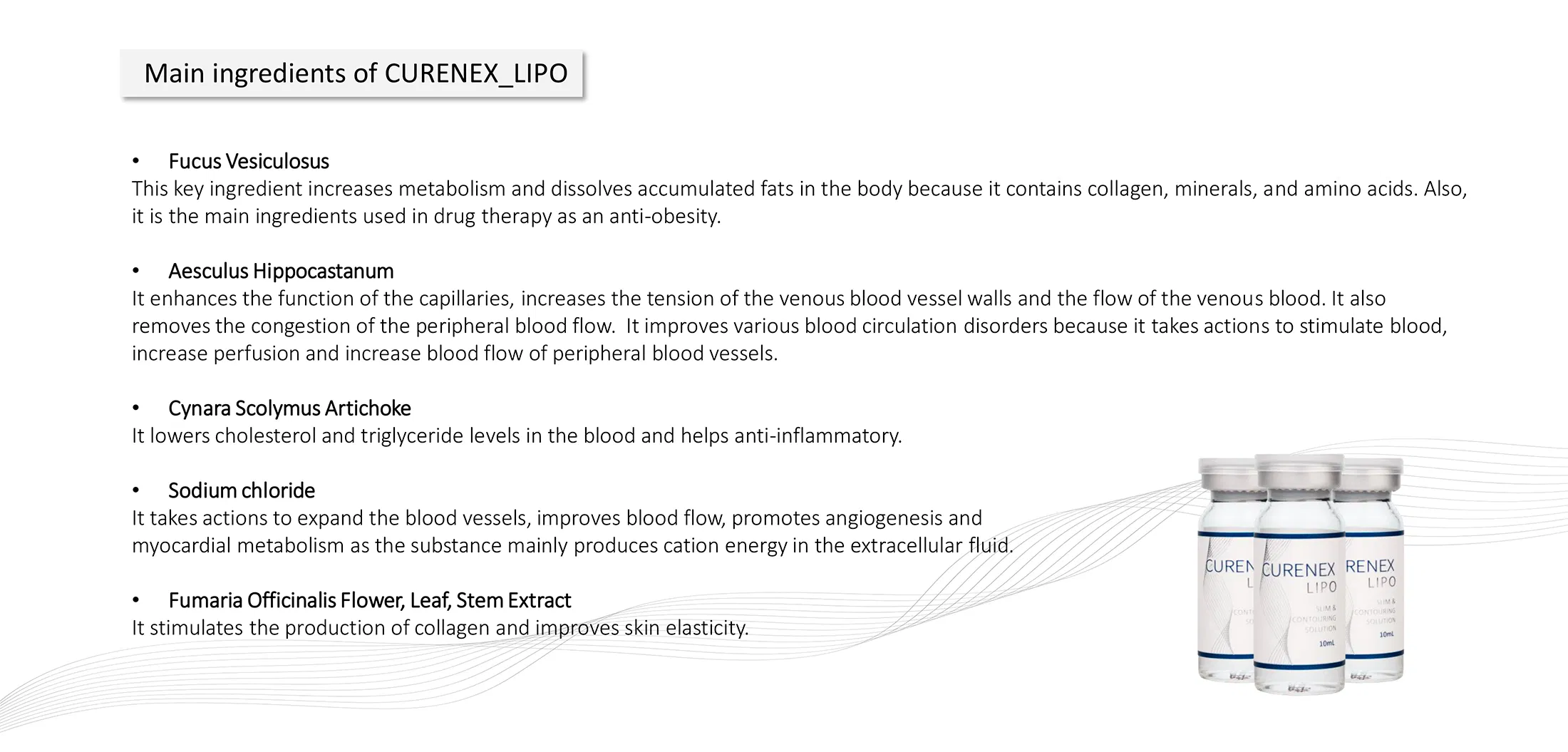 Curenex Lipo · product information